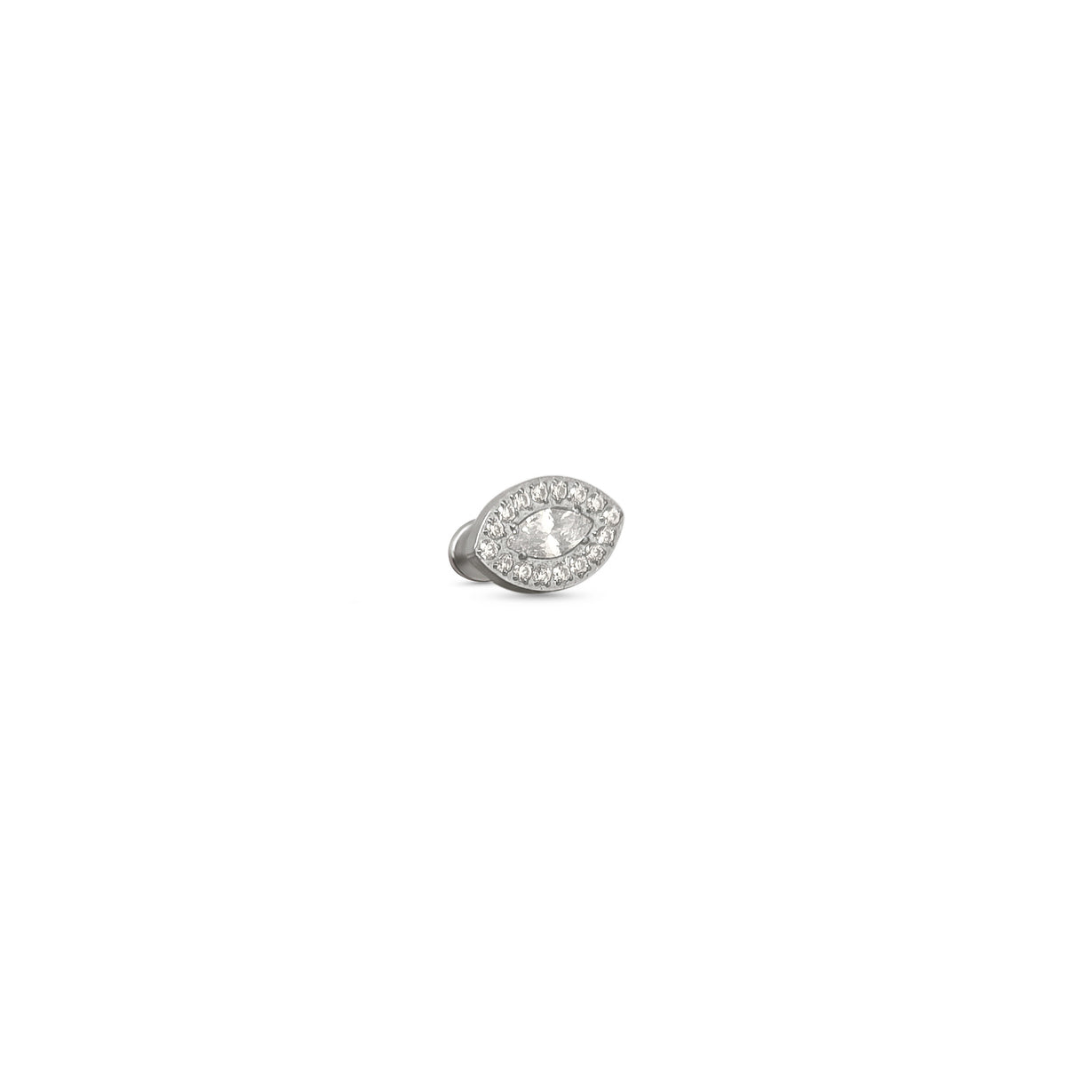 Titan-Ohrringe mit länglichem Marquise-Zirkonia