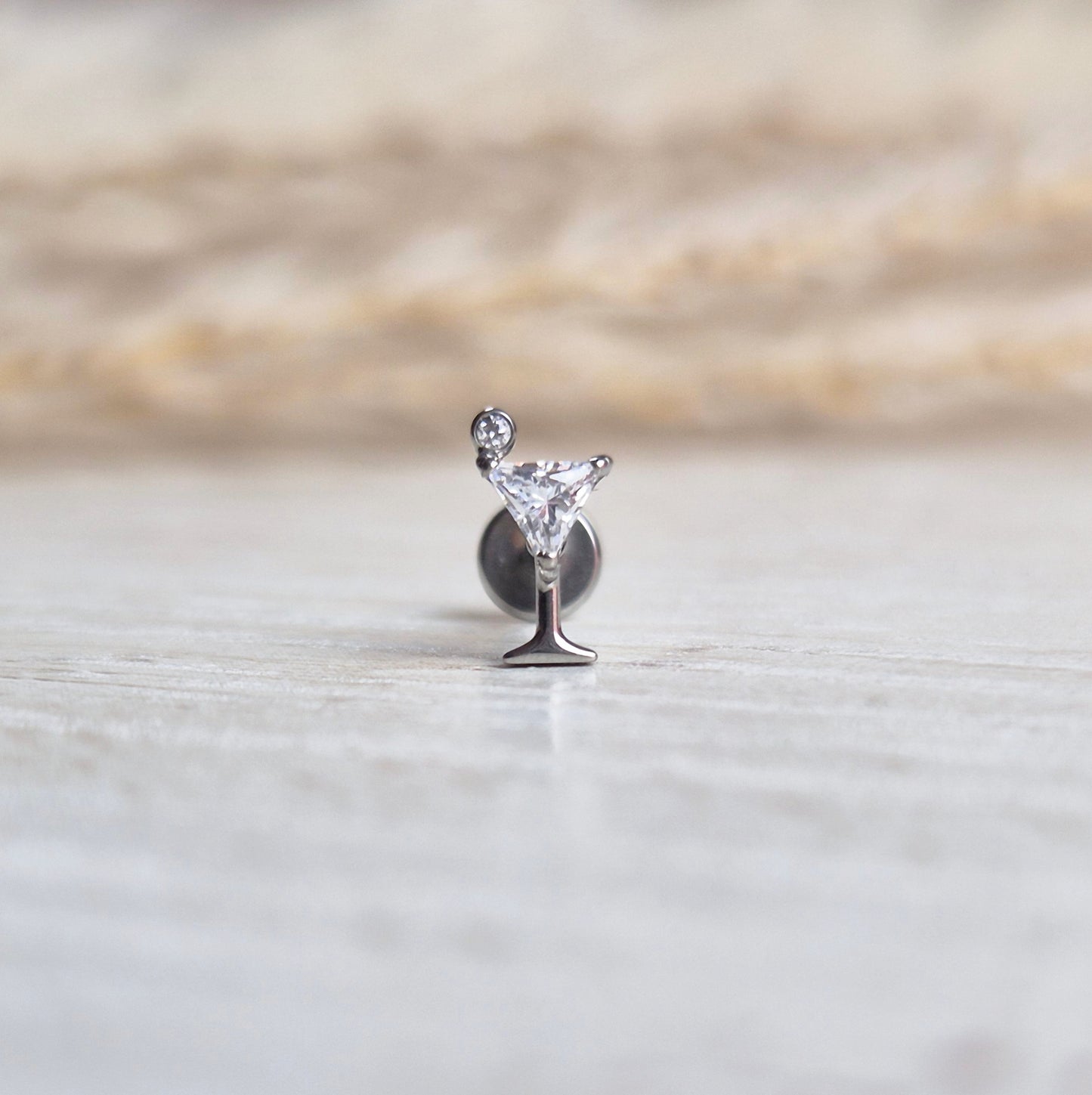 TAVON Ice Dream Cone – Titan Ohrstecker Piercing, hypoallergen, nickelfrei